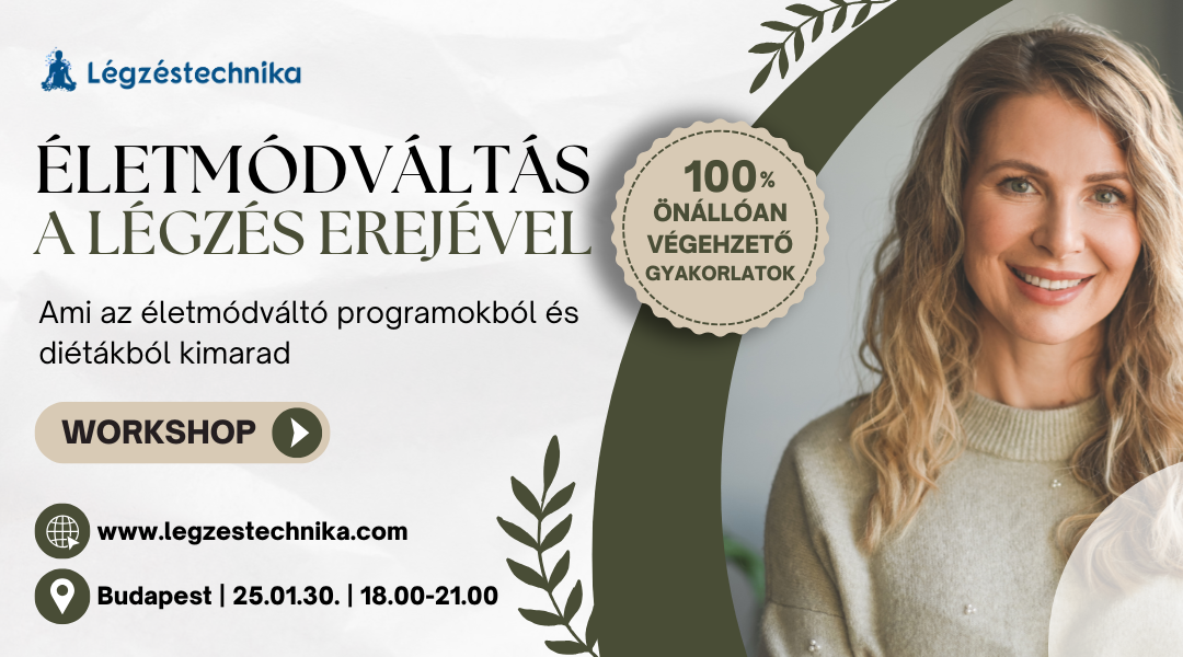 Életmódváltás a légzés erejével workshop Budapest – 2025.01.30.