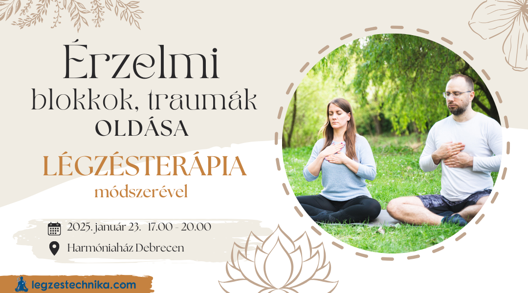 Érzelmi blokkok oldása légzésterápiával Debrecen – 2025.01.23.