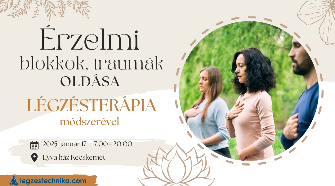 Érzelmi blokkok oldása légzésterápiával Kecskemét – 2025.01.17.